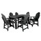 Highwood Usa Hamilton 7pc Rectangular Counter Height Outdoor Patio Furniture Dining Set 72 x 42 AD-ST7HM2CO4BA-BKE - alternate 1